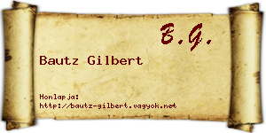 Bautz Gilbert névjegykártya
